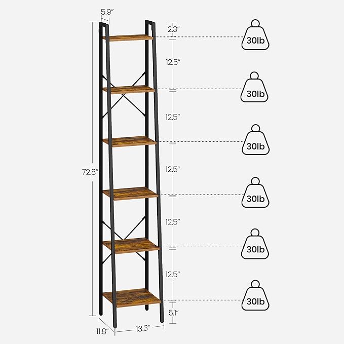 Ladder Shelf, Bookshelf Bookcase, Freestanding Corner Storage Shelve - Image 2