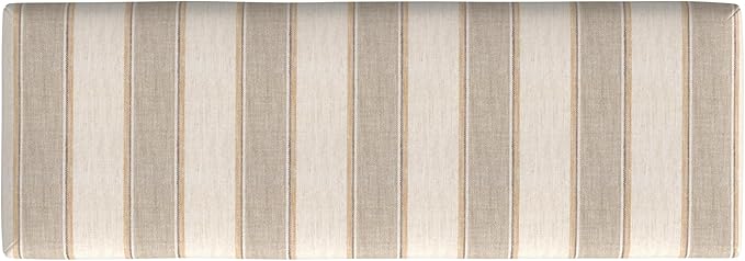 HomePop Oslo Decorative Bench -Wide Tan Stripe - Image 4