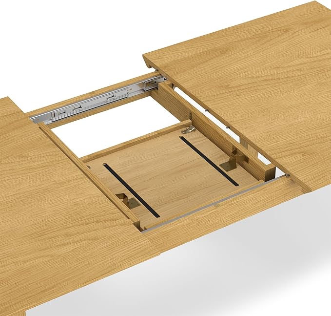 SIMPLIHOME Colby Extendable Dining Table, Solid Wood Oak Veneer in Oak - Image 11