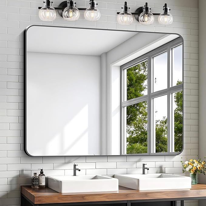 KOCUUY 40"x48" Large Rectangle Vanity Mirror, Modern Design of Upgraded by KOCUUY