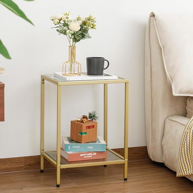 Modern 2-Tier Tempered Glass End Table - Image 4