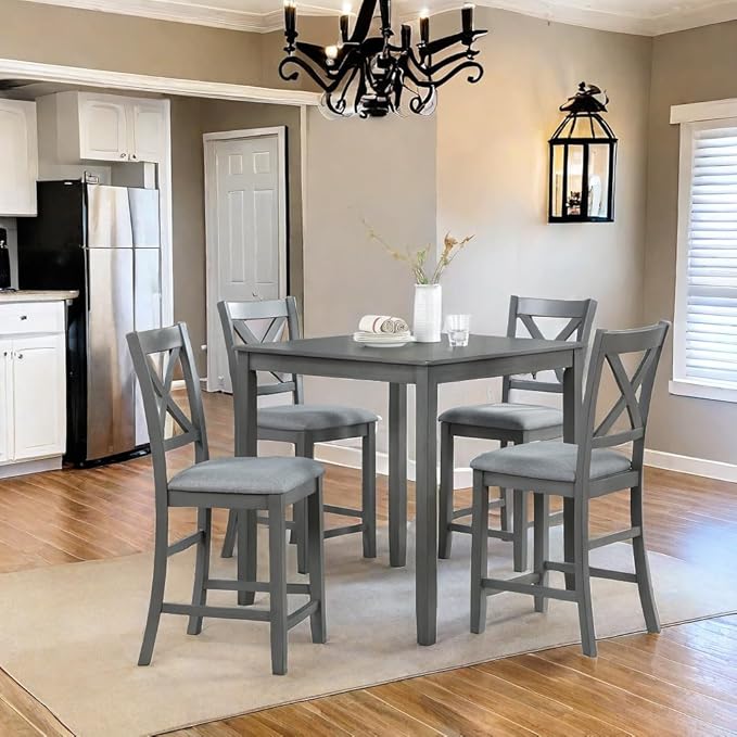 5PCS Dining Table Set, Counter Height Kitchen Table Set - Image 6