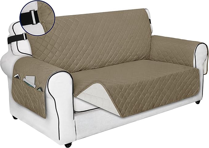 PureFit Reversible Sofa Cover Water Resistant Loveseat Couch Cover, Machine by PureFit