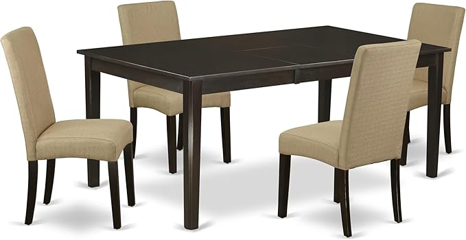 East West Furniture HEDR5-CAP-03 5 Piece Dining Room Furniture Set Includes a by EastWestFurniture
