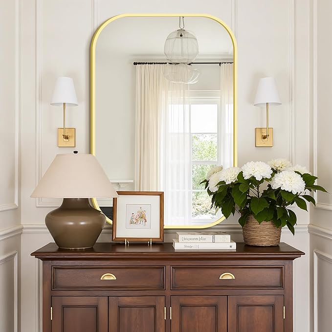 Bathroom Mirrors for Over Sink, 26x38 Gold Vanity Mirror for Bathroom Sink - Image 8