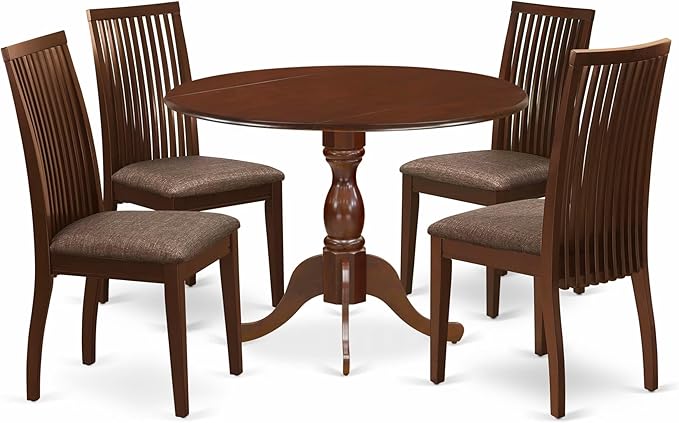 East West Furniture DMIP5-MAH-C 5 Piece Kitchen Table & Chairs Set Includes a by EastWestFurniture