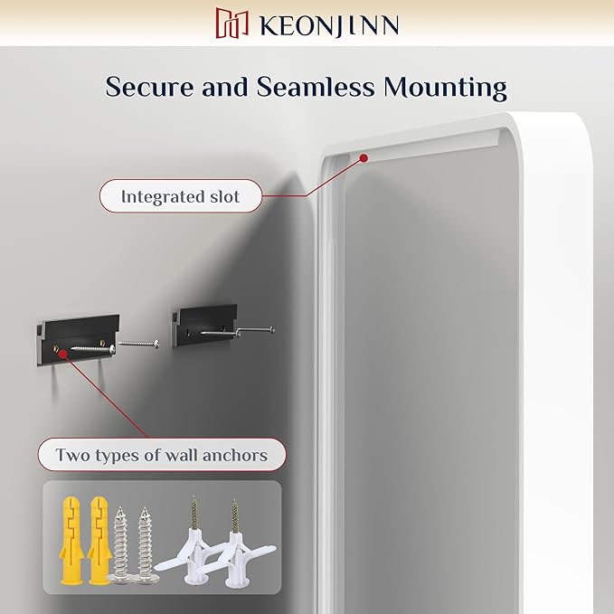 Keonjinn White Bathroom Vanity Mirror - Image 5
