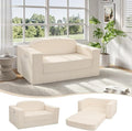 MeMoreCool Convertible Sofa Bed, Pull Out Loveseat Sleeper Sofa Beige, Small by MeMoreCool