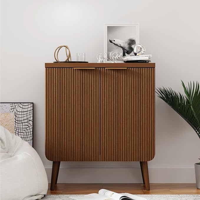 Fluted Buffet Cabinet – Modern Wood Sideboard by FONTOI
