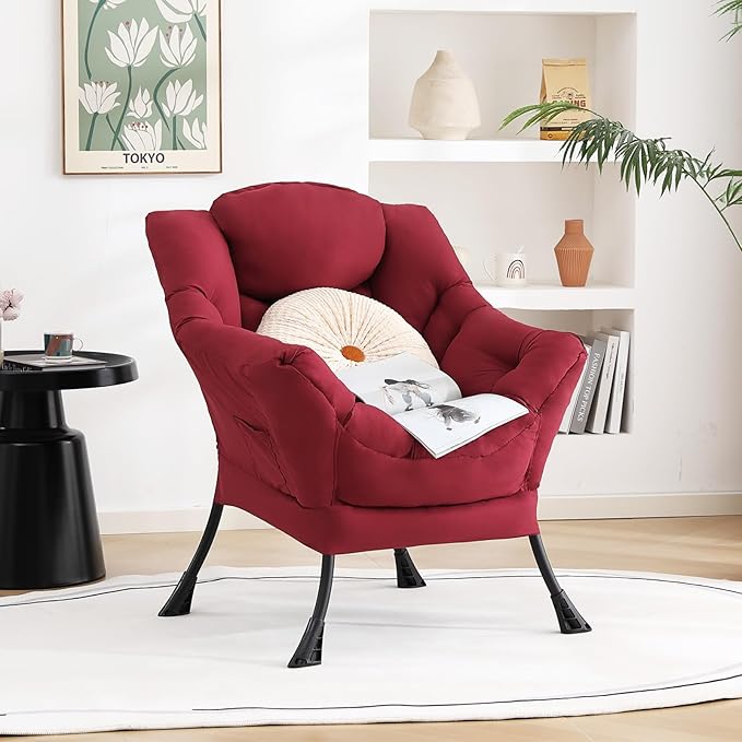 Lazy Chair, Reading Armchair, Large Modern Lounge Accent Chair, Leisure Sofa - Image 5