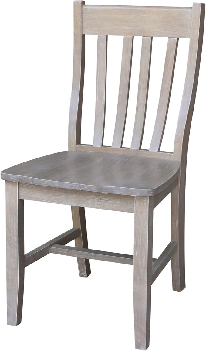 International Concepts Set of Two Cafe Dining Chairs, Washed Gray Taupe - Image 9