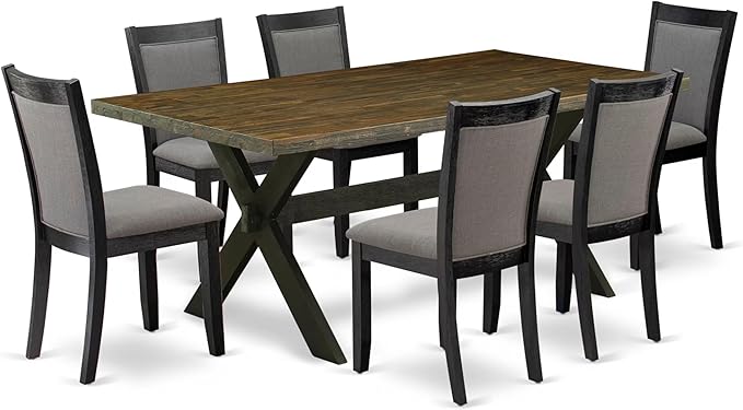 East West Furniture X677MZ650-7 7 Piece Kitchen Table & Chairs Set Consist of a by EastWestFurniture