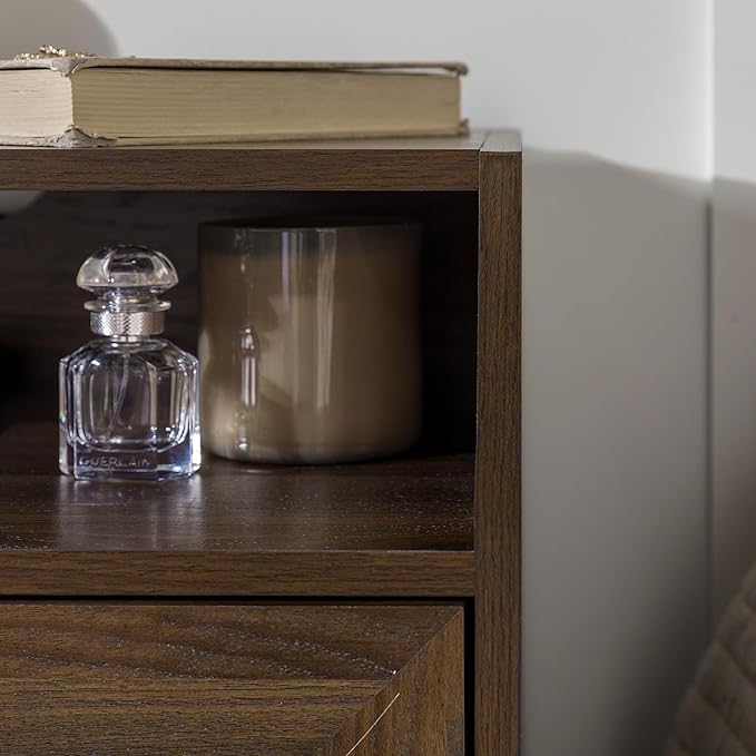Florence 22 Inch 2 Drawer Open Top Side Table - Image 6