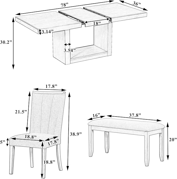 Ball & Cast 6 Piece Dining Table Set - Image 2