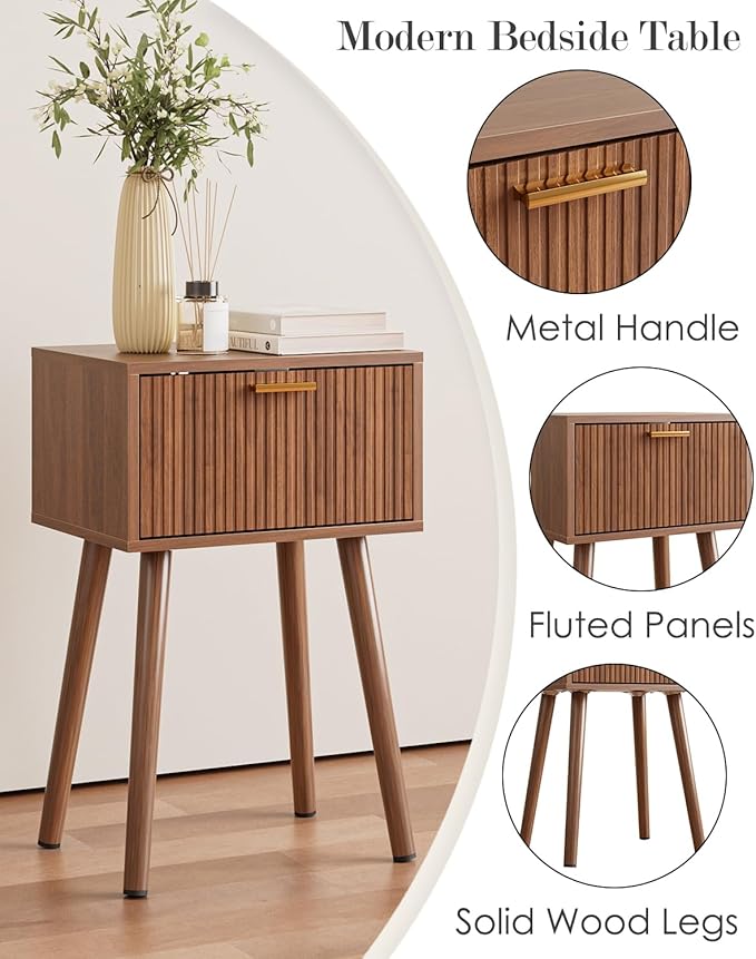 Night Stand, Walnut Nightstand - Image 6