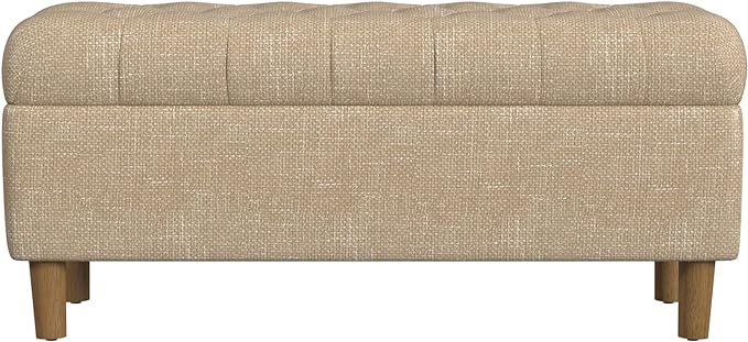 HomePop Home Decor | Tufted Ainsley Button Storage Ottoman Bench by HomePop