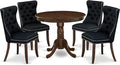 East West Furniture ANDA5-AWA-24 5 Piece Dining Table Set Consists of a Round by EastWestFurniture
