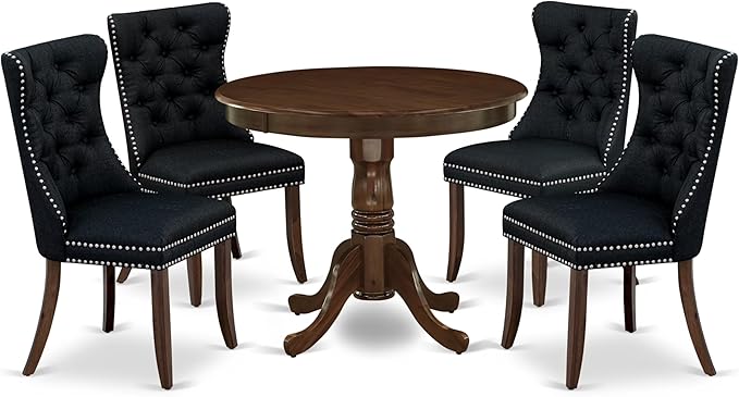 East West Furniture ANDA5-AWA-24 5 Piece Dining Table Set Consists of a Round by EastWestFurniture