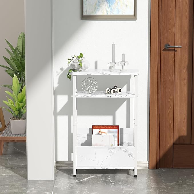 7.1" Narrow Side Table for Small Spaces, 3 Tier Small End Table - Image 6