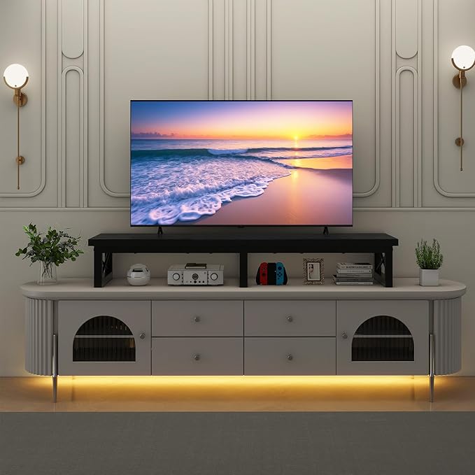 IBUYKE 45" Large TV Riser for 32-60 inch TV, Tabletop Short TV Stand - Image 4