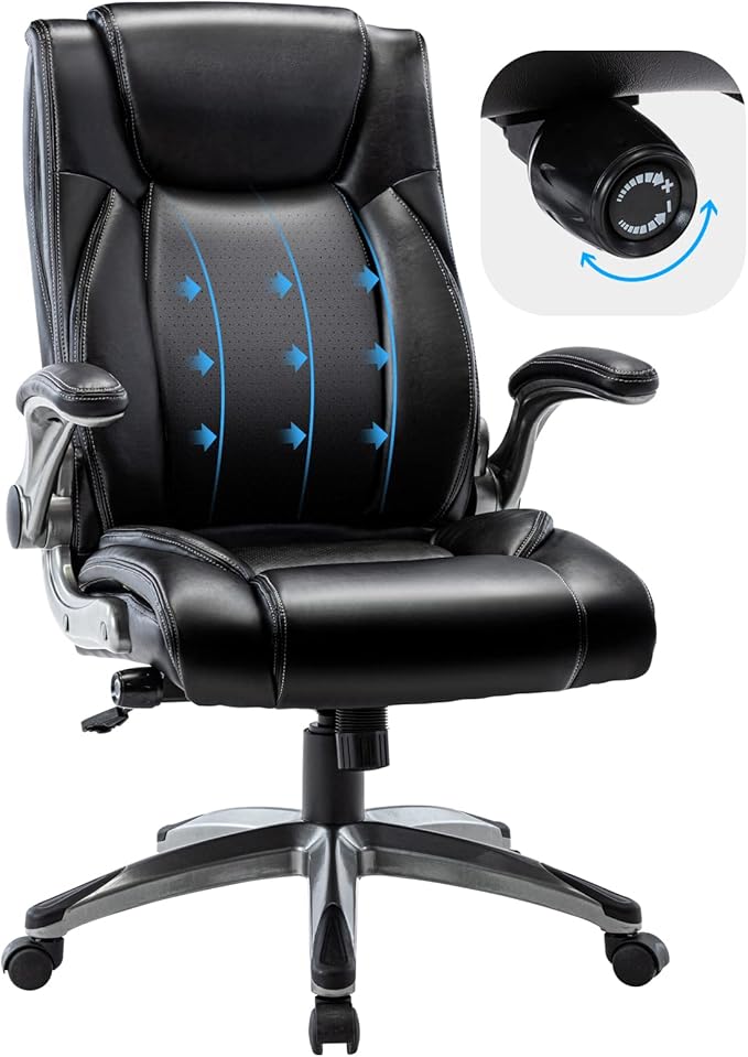 Executive Leather Office Chair, Ergonomic Office Chair by COLAMYINC