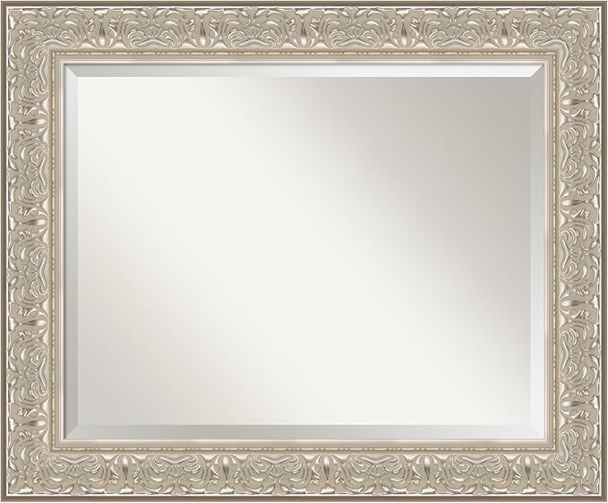 Amanti Art Silver Bathroom Mirror by AmantiArt