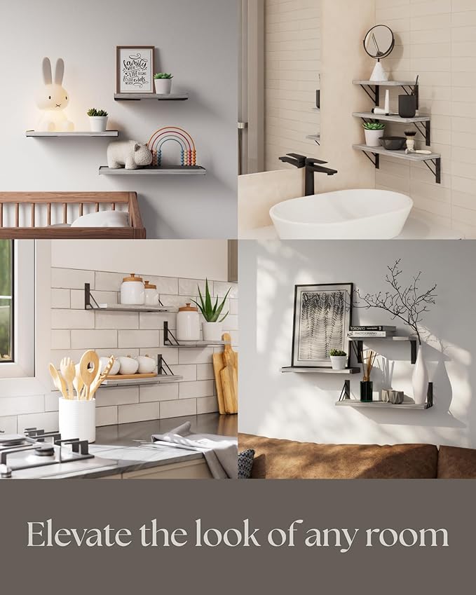 BAYKA Wall Shelves for Bedroom Decor, Floating Wall Shelves for Living Room - Image 8