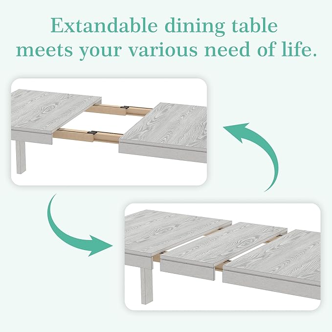 6-Piece Solid Wood Dining Table Set - Image 5