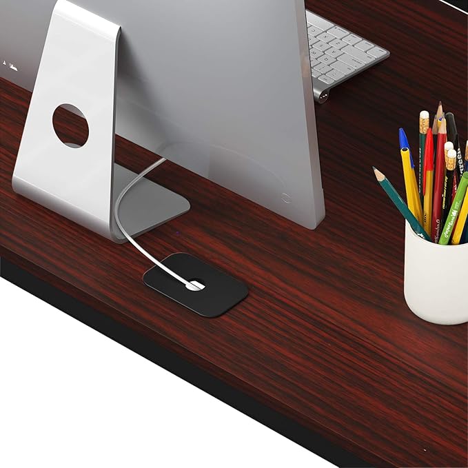 SHW 55 x 60 Inches Commercial-Grade L-Shape Corner Office Computer Desk - Image 4