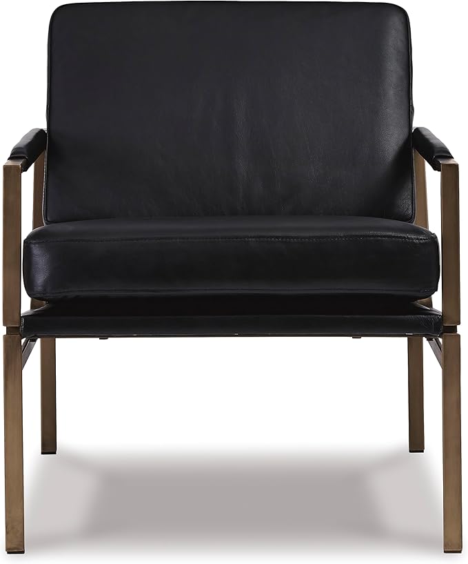 Signature Design by Ashley Puckman Mid-Century Modern Leather Accent Chair - Image 7