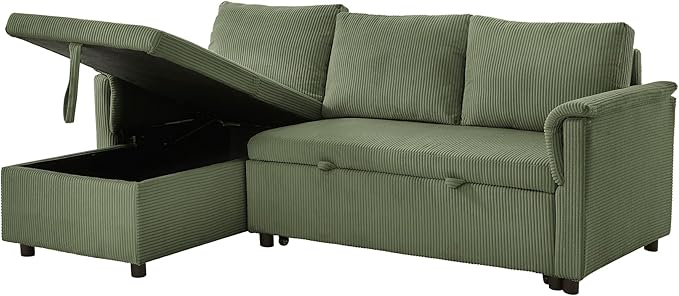 Ball & Cast Reversible Sectional Sofa Couch, L-Shape Sleeper Sofa Bed - Image 11