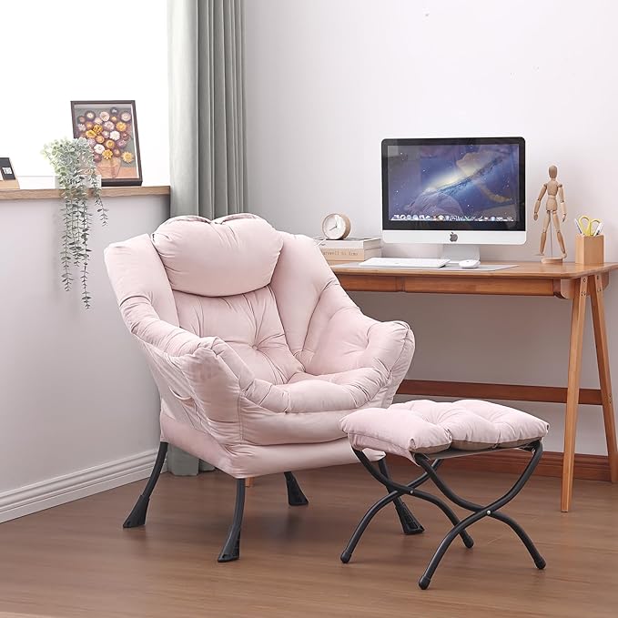 Lazy Chair and Ottoman, Large Accent Lounge Chair - Image 2