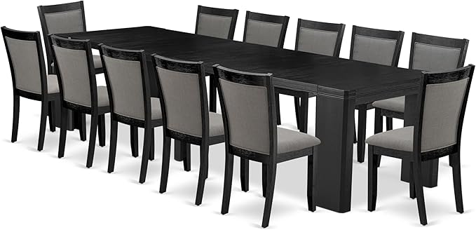 X12MZ-006-50 - 13-piece Dining Room Table Set a Rectangular Kitchen Table and - Image 2