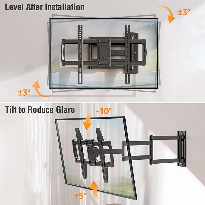 ELIVED Long Arm TV Wall Mount for Most 42-75 Inch TVs, 37.9 Inch Long Extension - Image 5
