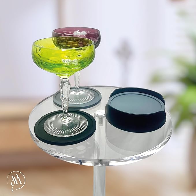 Clear Acrylic End Table – 10" W x 21.3" H Small Drink Stand – Modern Side Table - Image 2