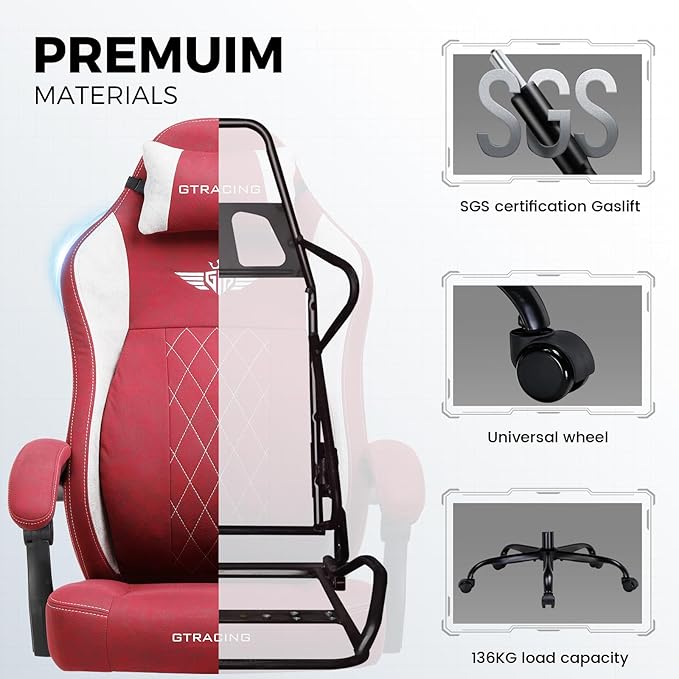 GTPLAYER Big and Tall Gaming Chair Breathable Fabric Computer Chair - Image 8
