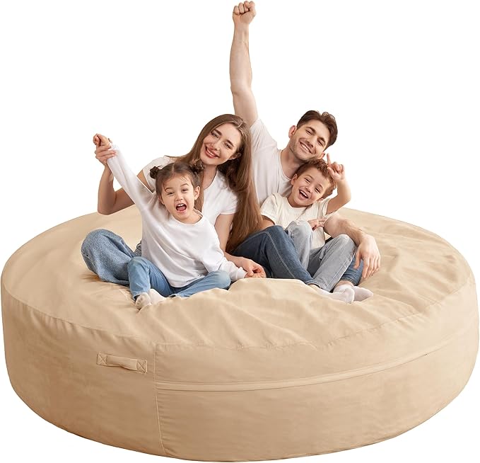 HABUTWAY XX-Large Bean Bag Chair: Giant 7' Memory Foam Furniture Bean Bag Chairs by HABUTWAYMakeYourLifeComfortable