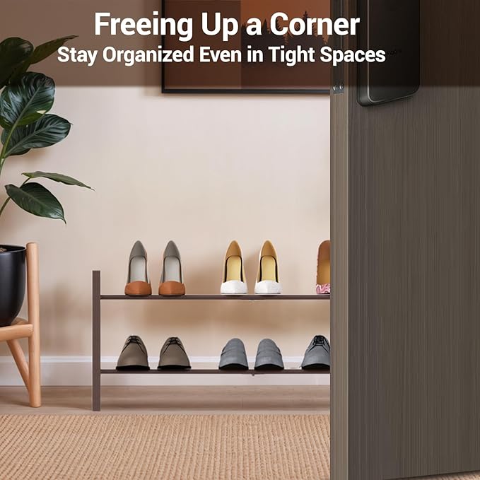 Haddockway Bamboo Shoe Rack for Closet, Free Standing Shoe Organizer - Image 6