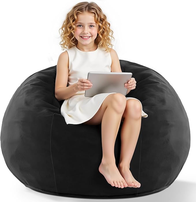 HABUTWAY 2FT Bean Bag Chair, Teardrop Bean Bag Chair Luxurious Velvet Ultra by HABUTWAYMakeYourLifeComfortable