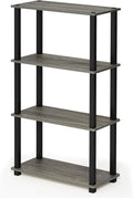 Furinno Turn-N-Tube 4-Tier Multipurpose Shelf Display Rack, Square Tube by Furinno-FitsYourSpaceFitsYourBudget