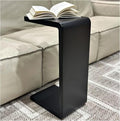 C Shaped End Table, Solid Wood C Side Table by Unknown