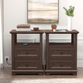 18" Wide End Table with Fast Charging Station Set of 2, 18” Wide Sofa Side by Alwaysreadyforyou