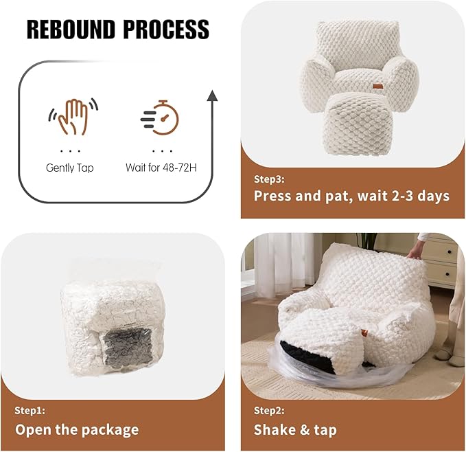 Gaming Chair Comfy Bean Bag Couch Sofa Chair - Image 8