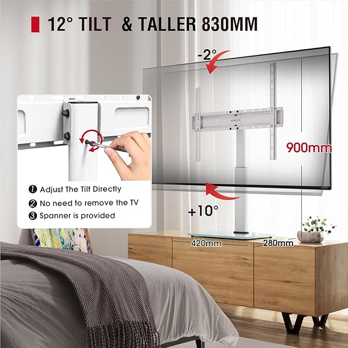 Swivel Universal TV Stand for 32-75 inch TVs - Image 3
