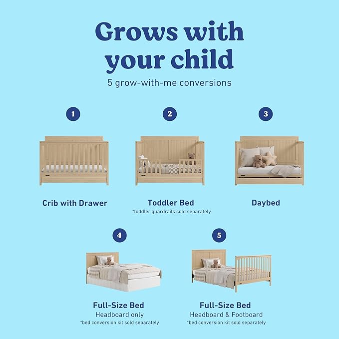 Graco Hadley 5-in-1 Convertible Crib - Image 4