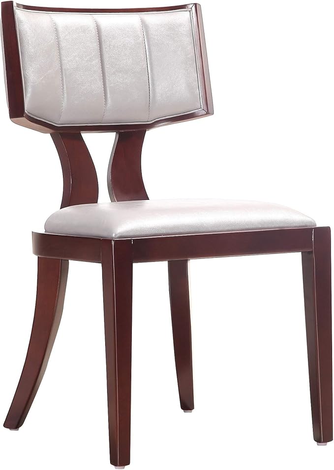 Manhattan Comfort Pulitzer Faux Leather Dining Chairs Set of 2, Solid Beech Wood - Image 5