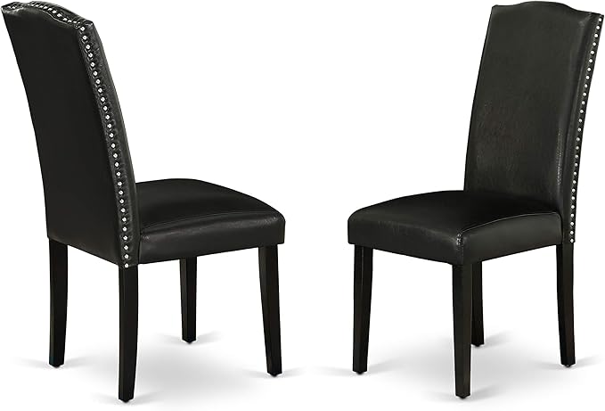 East West Furniture NOEN5-BLK-69 5 Piece Kitchen Table & Chairs Set Includes a - Image 4