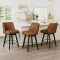 Vipbear Swivel Counter Height Bar Stools Set of 3, 26.8" H Counter Stools by VipbearLiving