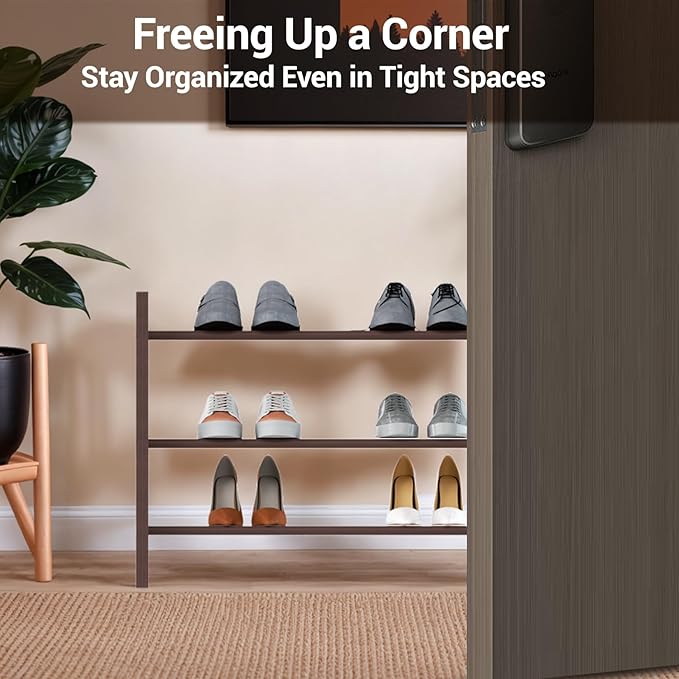 Haddockway Bamboo Shoe Rack for Closet, Free Standing Shoe Organizer - Image 6