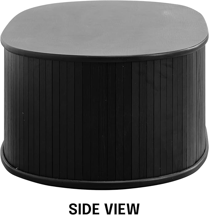 NTC Stream Coffee Table, Modern Oval Wooden Center Table - Image 5